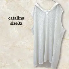 catalina ワンピース トップス フード付き 白 レース