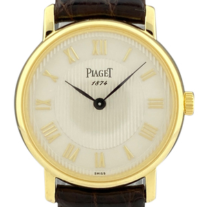 ピアジェ PIAGET 125周年記念モデル 腕時計 YG レザー クォーツ シルバー レディース 【中古】