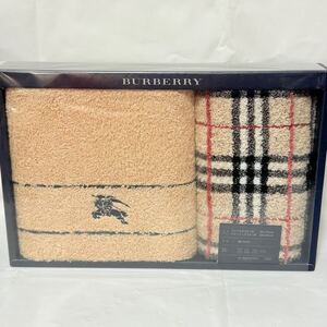 美品未使用　 BURBERRY バーバリー　 フェイスタオル ウォッシュタオル　 ノバチェック　 ベージュ　西川産業