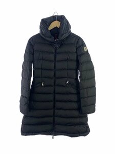 MONCLER◆フラメッテ ナイロンジップアップロングダウン/0/ナイロン/BLK/無地/h20931c50900 541