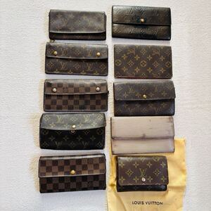 ルイヴィトン LOUIS VUITTON モノグラム ダミエ 財布 ジャンク まとめ 10点 札入れ 長財布 三つ折り財布 折財布 ウォレット Wallet サイフ 