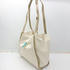 ◇ ◎ ●美品● Θ ShopNikoNiko ショップニコニコ トートバッグ アイボリー レディース E