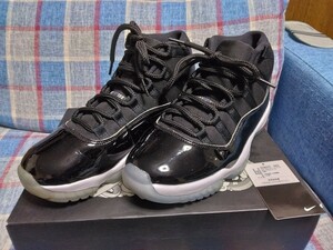 エア ジョーダン AIR JORDAN 11 スペースジャム SPACE JAM #45 SAMPLE サンプル 黒タグ US8.5 26.5cm 黒青パテント 国内正規品 378037-003