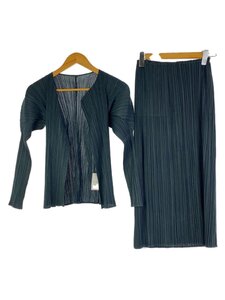 PLEATS PLEASE ISSEY MIYAKE◆セットアップ/3/ポリエステル/BLK/PP05-JD501