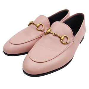 GUCCI グッチ ホースビット ローファー ピンク系 34【中古】