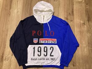 【復刻】POLO RALPH LAUREN 1992 STADIUM JACKET ポロラルフローレン スタジアム アノラック パーカー メンズジャケット レア 90s 当時物