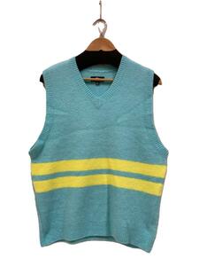 STUSSY◆BRUSHED MOHAIR VEST/ニットベスト/S/アクリル/BLU/117119