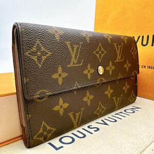 3660【正規品】LOUIS VUITTON ルイヴィトン モノグラム ポルトトレゾールインターナショナル 長財布 三つ折財布 M61215/TH191(