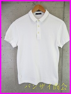 【送料300円可】039c7◆良品です◆FRED PERRY フレッドペリー 半袖ポロシャツ 36/ホワイト白/ジャケット/スイングトップ/ハリントンゴルフ