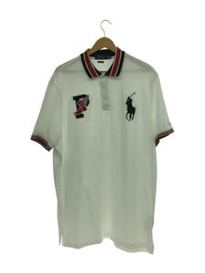 POLO RALPH LAUREN◆ポロシャツ/XL/コットン/WHT/ビックポニー/ワッペン/