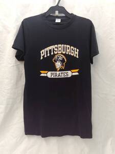 [80s] champion PITTSBURGH PIRATES チャンピオン ピッツバーグパイレーツ 半袖Tシャツ 黒 ブラック L MLB ヴィンテージ 古着 店舗受取可