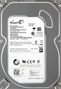 Seagate ST500DM002-1BD142 DP/N 09CF26 3.5インチ SATA600 500GB 1165回 11830時間