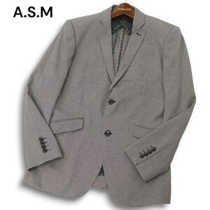 A.S.M アトリエサブ メン 通年 千鳥格子★ ストレッチ コンフォート アンコン テーラード ジャケット Sz.52　メンズ ASM　C4T09221_A#O