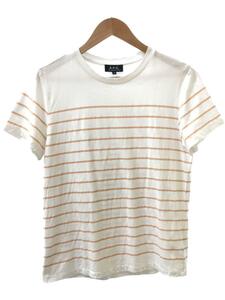 A.P.C.◆Tシャツ/XS/コットン/ホワイト/ボーダー/24541-90201