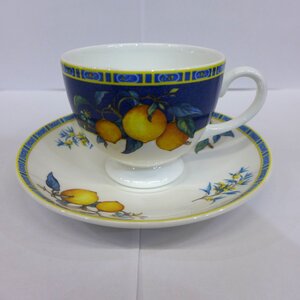 2531T 中古美品 WEDGWOOD ウェッジウッド 壺印 CITRONS シトロン レモン柄 カップ＆ソーサー 1客 本体のみ 外箱なし