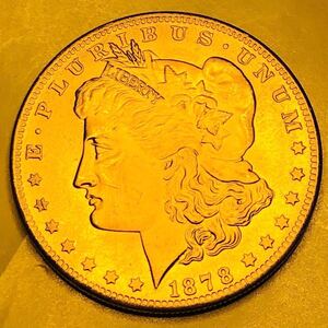 金貨　 1878年　1ドル　自由の女神　イーグル　アメリカ　古銭 美品　骨董品 