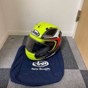 Arai アライ RX-7X RX7X MAZE メイズ フルフェイスヘルメット イエロー 蛍光イエロー XLサイズ 61-62cm バイク 二輪 (216)