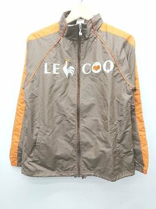 ◇ Le coq sportif　キッズ 子供服 長袖 ジップアップ　ジャケット サイズ160 ブラウン　オレンジ レディース P