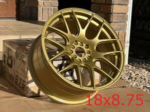 新品！ XXR 530 18x8.75+33 5穴 PCD100/114.3 CB73.1 Gold コンケーブ 逆ソリ Concave USDM