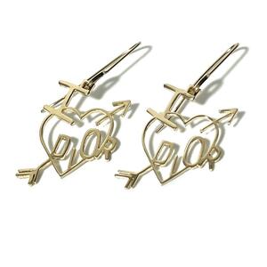 【希少】ディオール　DIOR レディース　フック　ドロップ　ピアス　I　LOVE　DIOR