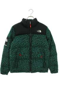 シュプリーム ダウンジャケット ノースフェイス 11AW Nuptse Down Jacket サイズ:S レオパード柄ダウンジャケット 中古 OM10