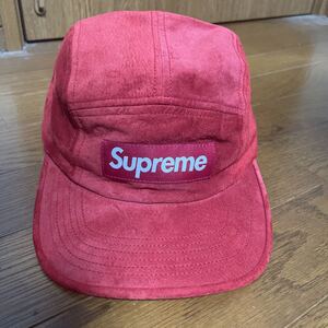 Supreme BOX LOGO CAMP CAP レザー