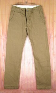 LYP19374 SAMURAI JEANS サムライジーンズ ヘビー チノ トラウザーズ パンツ SJ42CP 硫化染め カーキ W29