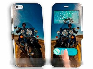 iPhone5 5S5Cバイクオートバイ手帳型ケース ケーブル フィルム付