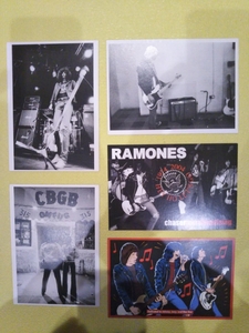 【即決】貴重！レア！新品未使用！RAMONES CBGB ポストカード 5種 ラモーンズ PUNK CLASH WHO SEX Rancid US MOTORHEAD JAM 666 ROCK 写真 