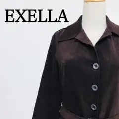 EXELLA　ブラウン　フランス製　裏地　ベルト　2ポケット　ジャケット　Y2K