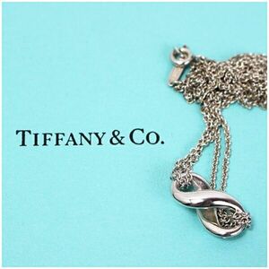 ★ ティファニー ネックレス インフィニティ ダブルチェーン シルバー925 中古 ABランク TIFFANY| 女性用