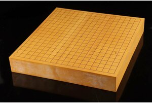 [URA]本榧製卓上碁盤/厚み6.7cm/約6.5kg/4-6-71　(検索)骨董/将棋駒/駒台/榧/カヤ/囲碁/将棋/碁笥/娯楽/趣味