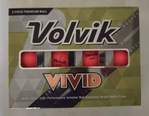 【外箱に微傷有】送料無料 新品 1ダース 12球 Volvik 2022 NEW VIVID ボルビック ゴルフボール ピンク ビビッド