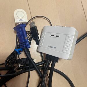 ELECOM エレコム KVM-KUSN パソコン切替器 中古品　　　　　