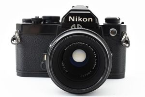 #3788 ニコン Nikon FM Black Micro-NIKKOR-P Auto f3.5 55mm フィルム カメラ [動作確認済] 露出計不可