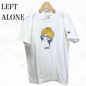 LEFT ALONE レフトアローン　半袖Tシャツ　半袖カットソー　白Tシャツ