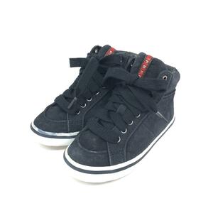 ◆PRADA プラダ プラダスポーツ ハイカットスニーカー 25◆ ネイビー スエード ハイカット キッズ 子供靴 シューズ shoes キッズ