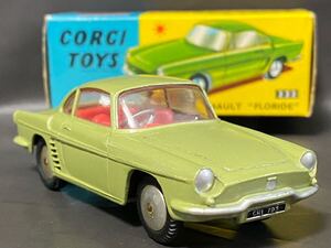 Corgi #222　Renault Floride (grn)　　 ルノー フロリード クーペ　カラベル　絶版　ヴィンテージ　 Caravelle vintage England GB UK