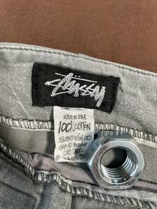 STUSSY SHORT PANTS ステューシー　ショートパンツ OLD STUSSY オールド　ステューシー 黒タグ　初期　タグ　small グレー