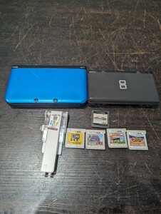 【まとめ】 Nintendo 任天堂　DS 3DSLL ブルー ブラック 本体　ソフト