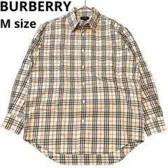 美品✨Burberry　バーバリー　ノバチェックシャツ　Mサイズ　 メンズ　長袖