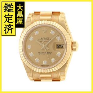 2013年6月　保証書あり　ROLEX　ロレックス　デイトジャスト 10PD　179178G　YG　自動巻き2143700194599【432】