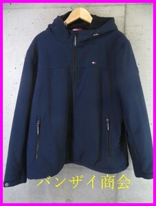 0210b21◆防寒性抜群◆TOMMY HILFIGER トミーヒルフィガー 裏フリース フーディジャケット XL/パーカー/ブルゾン/シャツ/コート/メンズ男性