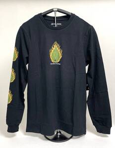 VOLCOM ボルコム A3642204BLK① メンズ Mサイズ 長袖Tシャツ ロンティー ブラック色 シンプルなロゴ物 Logo ヴォルコム 新品 即決 送料無料