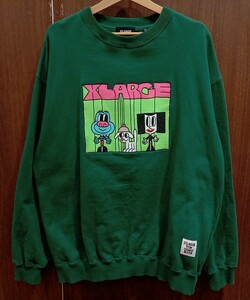 XLARGE TIM COMIX CREWNECK SWEAT Lサイズ グリーン ストリート