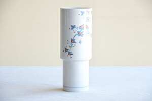 【美品】 柿右衛門様式 花瓶 26cm フラワーベース 花鳥 インテリア 床飾 和室 古民家