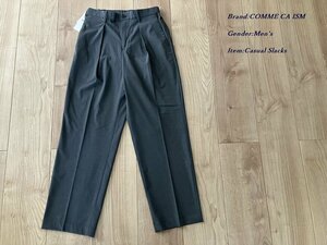 新品 COMME CA ISM コムサイズム【3ピースにもなる！】ウォッシャブル チェックトロパンツ 04チャコール Sサイズ 55PC13 定価8,900円