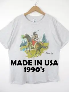 90s USA製 シングルステッチ インディアン Tシャツ XL アメリカ製