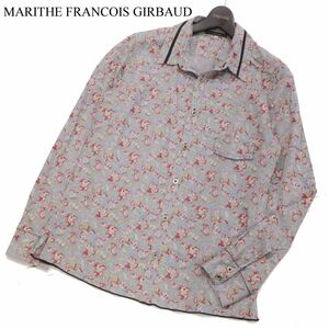 MARITHE FRANCOIS GIRBAUD マリテフランソワ ジルボー 花柄 フラワー総柄★ 長袖 デザイン シャツ Sz.M　メンズ　I3T00380_7#C