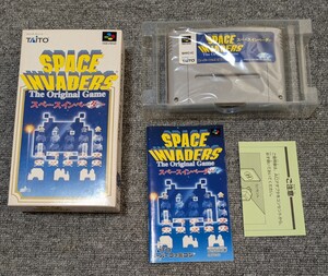 3【起動確認済み】スペースインベーダー SFC　箱説付き　端子メンテナンス済み　簡易清掃済み